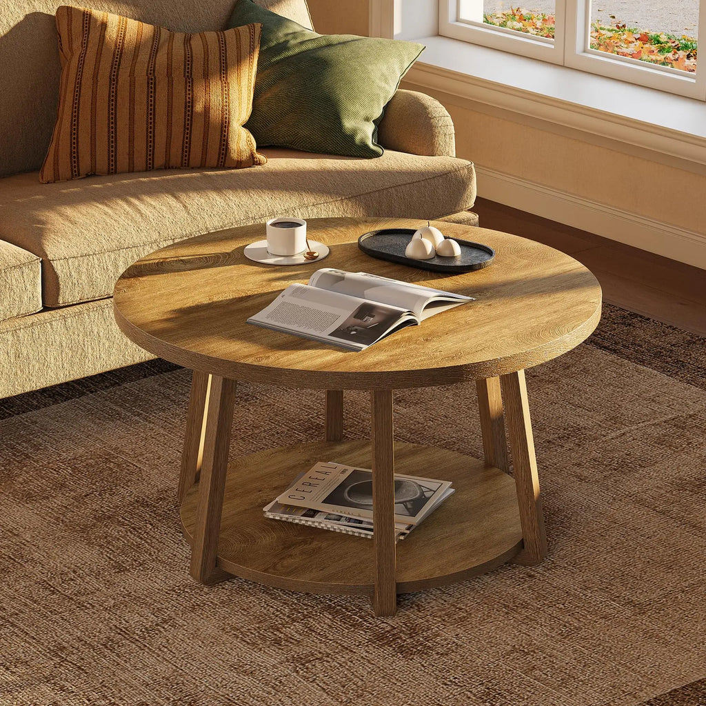 Chorusarc 2-Tier Round Coffee Table