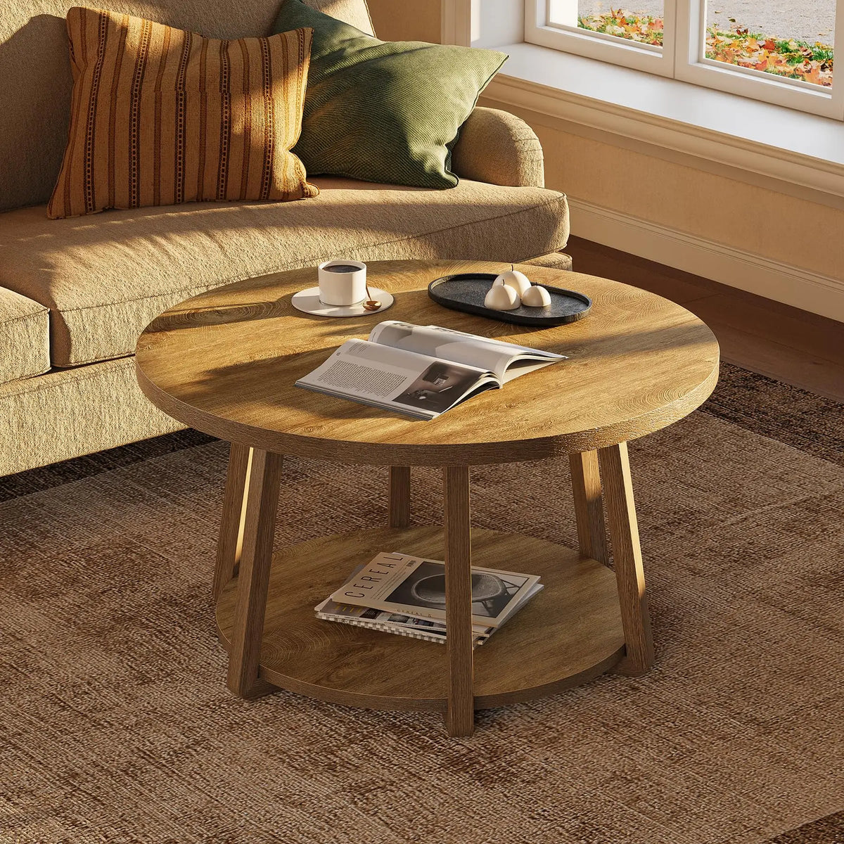 Chorusarc 2-Tier Round Coffee Table