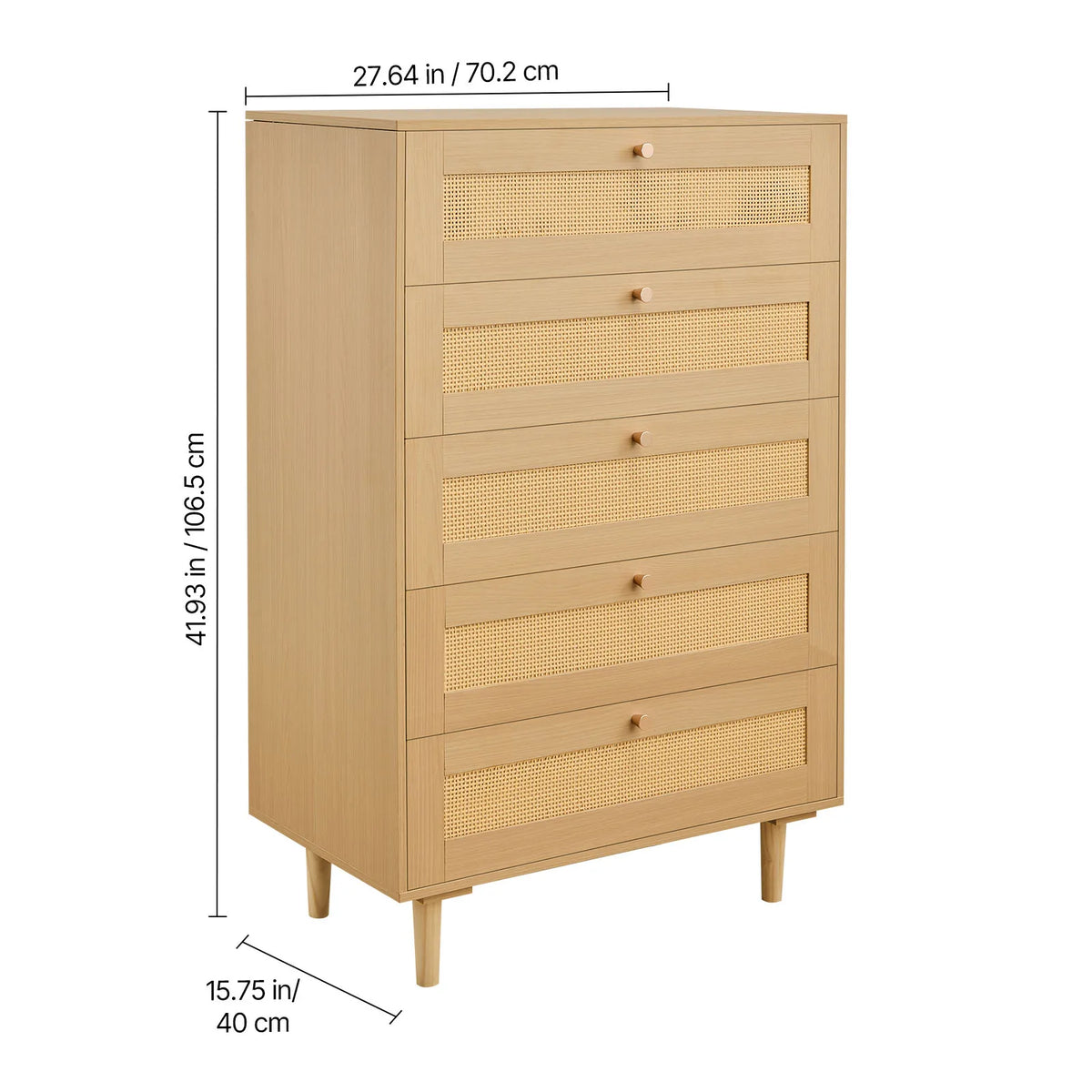 Moonlitveil 27-inch Natural rattan dresser dimensions