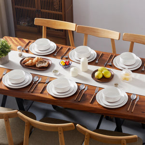 MALACASA Tara Series Stoneware Dinnerware Set - 18/36 Pieces, Available in Multiple Colors