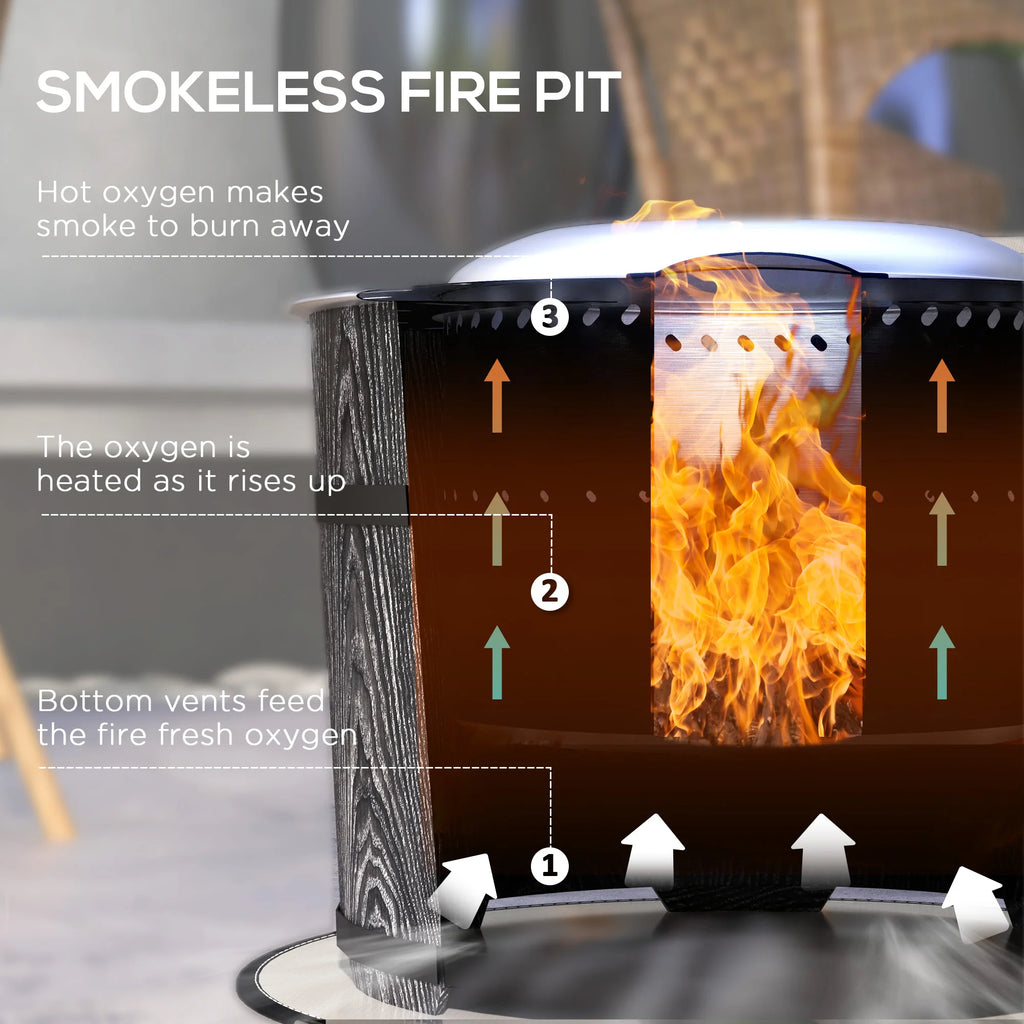 Rhapsodynote Smokeless Fire Pit – Black