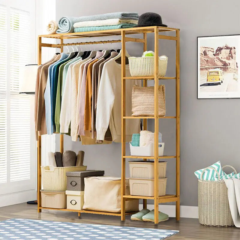 Ife Bamboo Wardrobe Rack
