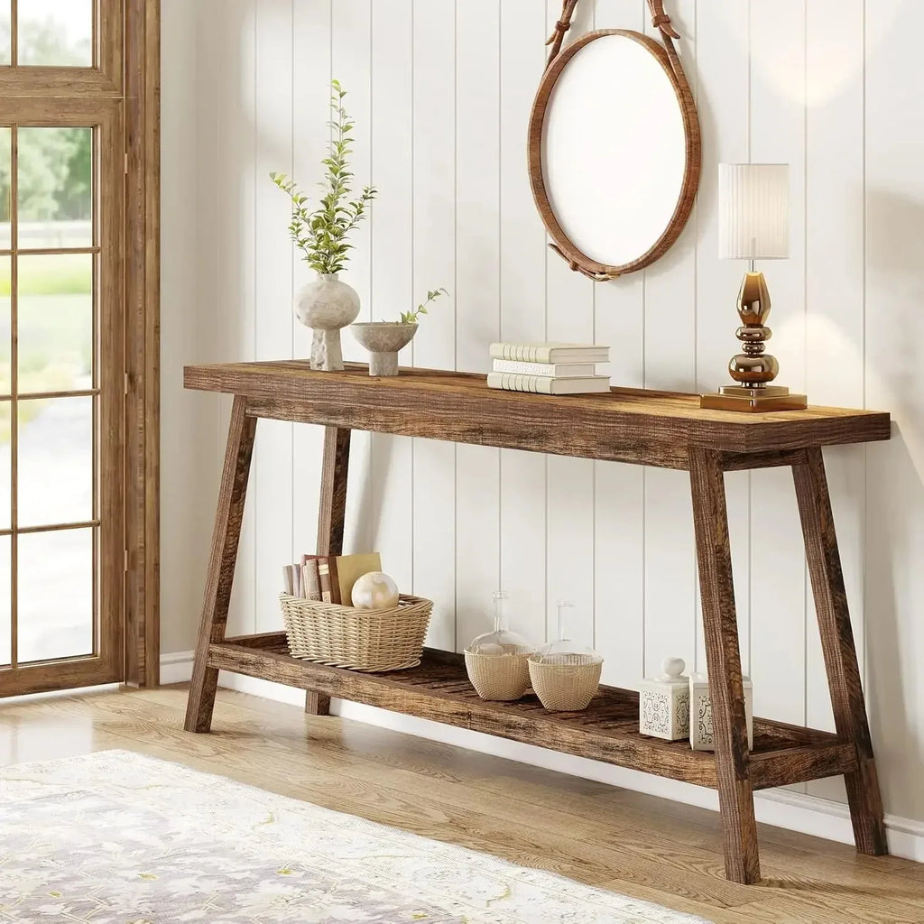 2-Tier Rustic Console Table