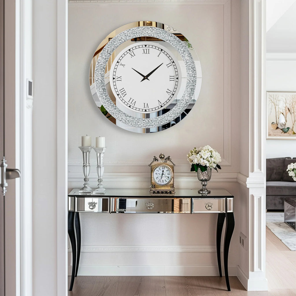 Orlena Crushed Diamond Wall Clock