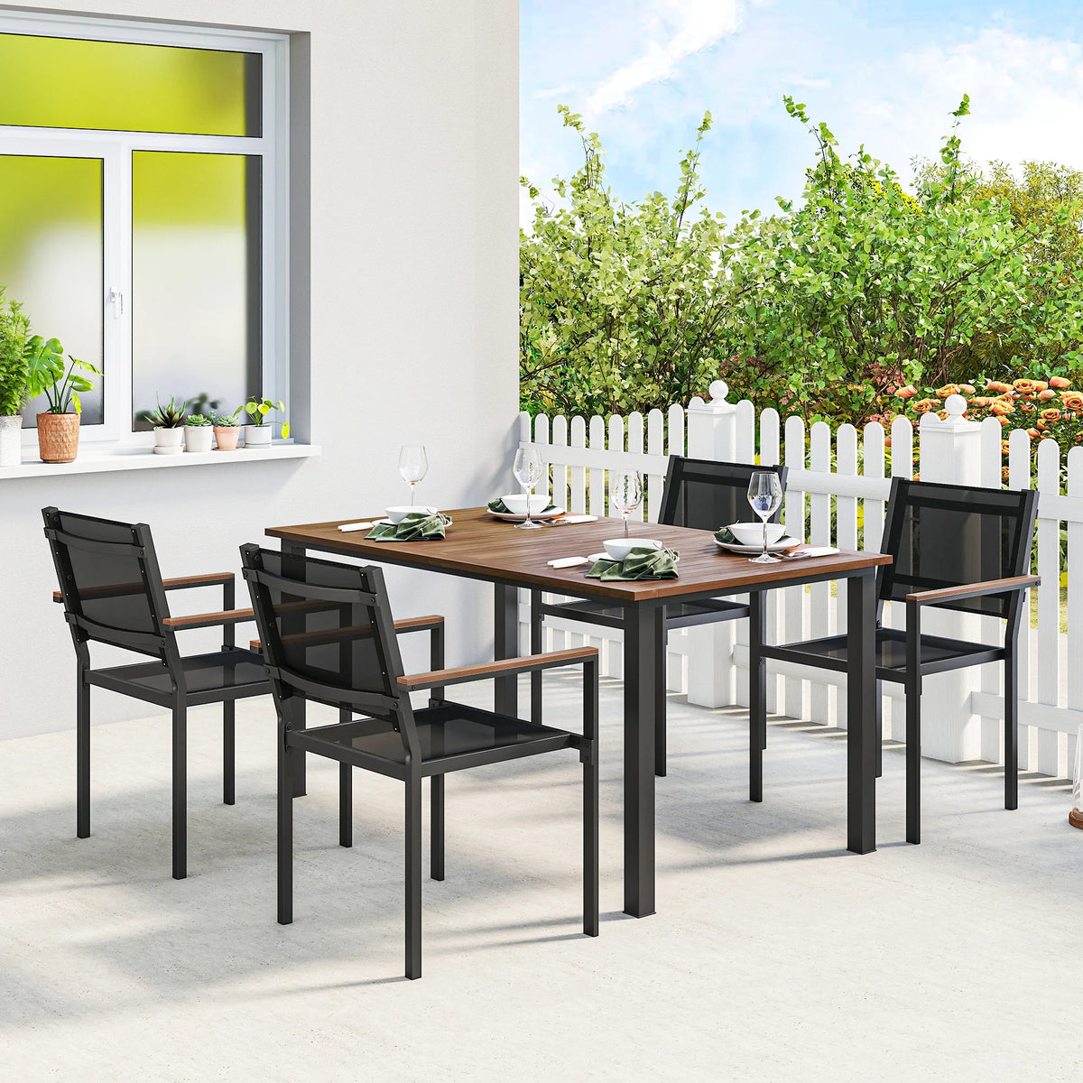 Woldmere Acacia Patio Dining Set