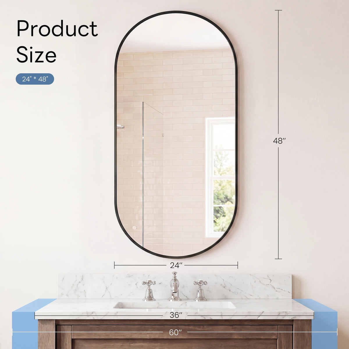 Reedveil Oval Wall Mirror