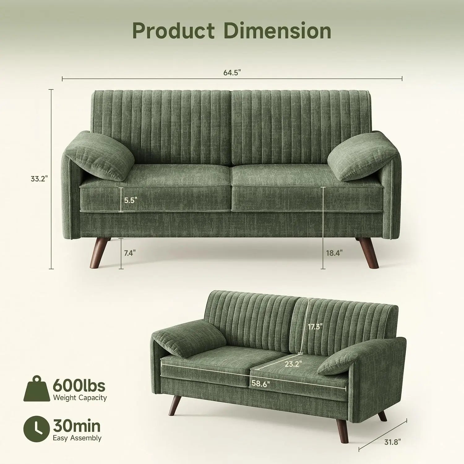 Cresswell Chenille Loveseat