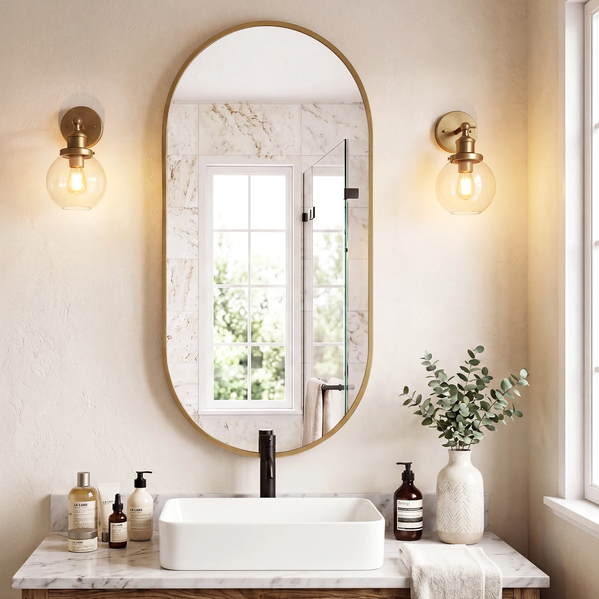 Reedveil Oval Wall Mirror