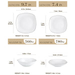 Load image into Gallery viewer, MALACASA Elisa Silver Trim Dinnerware
