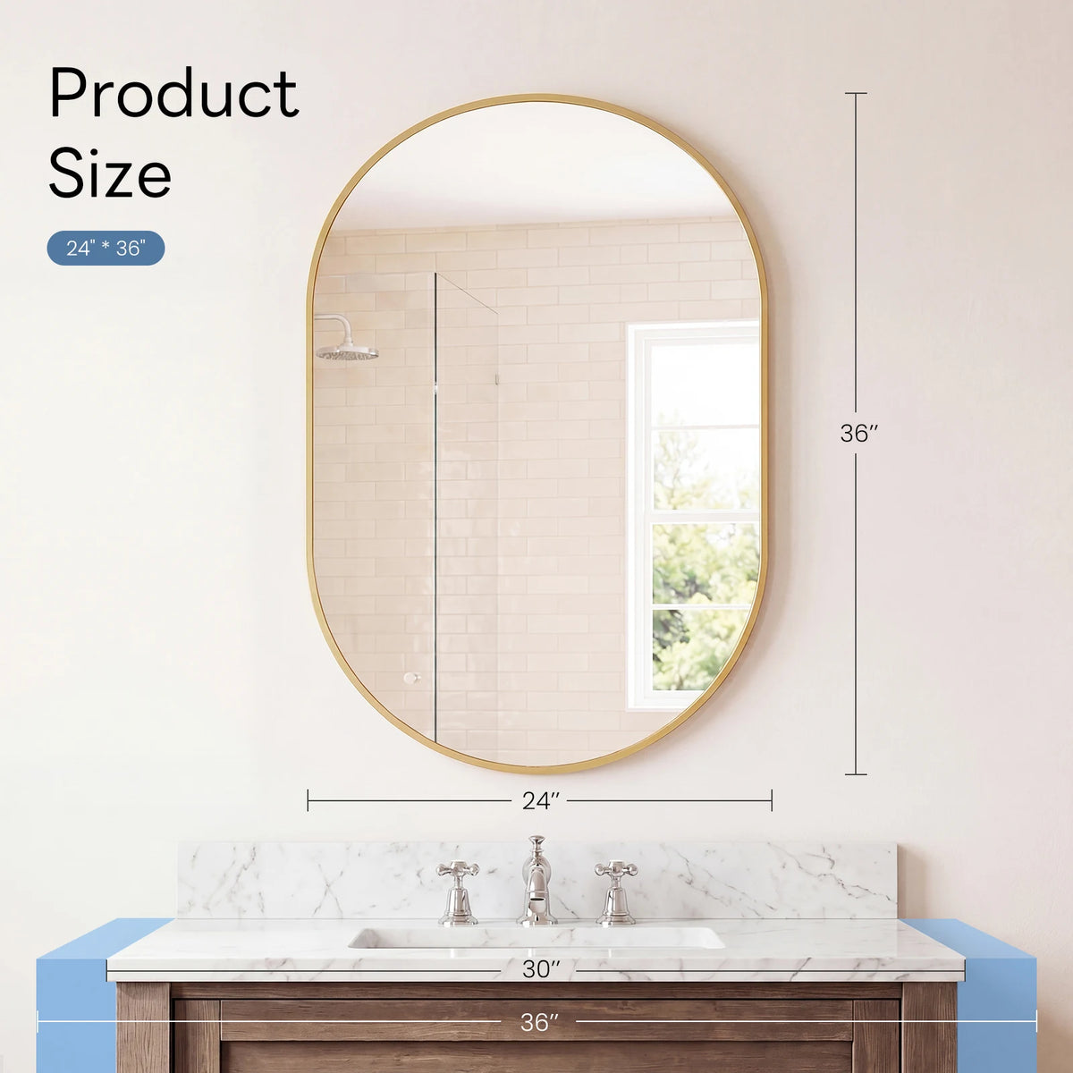 Reedveil Oval Wall Mirror