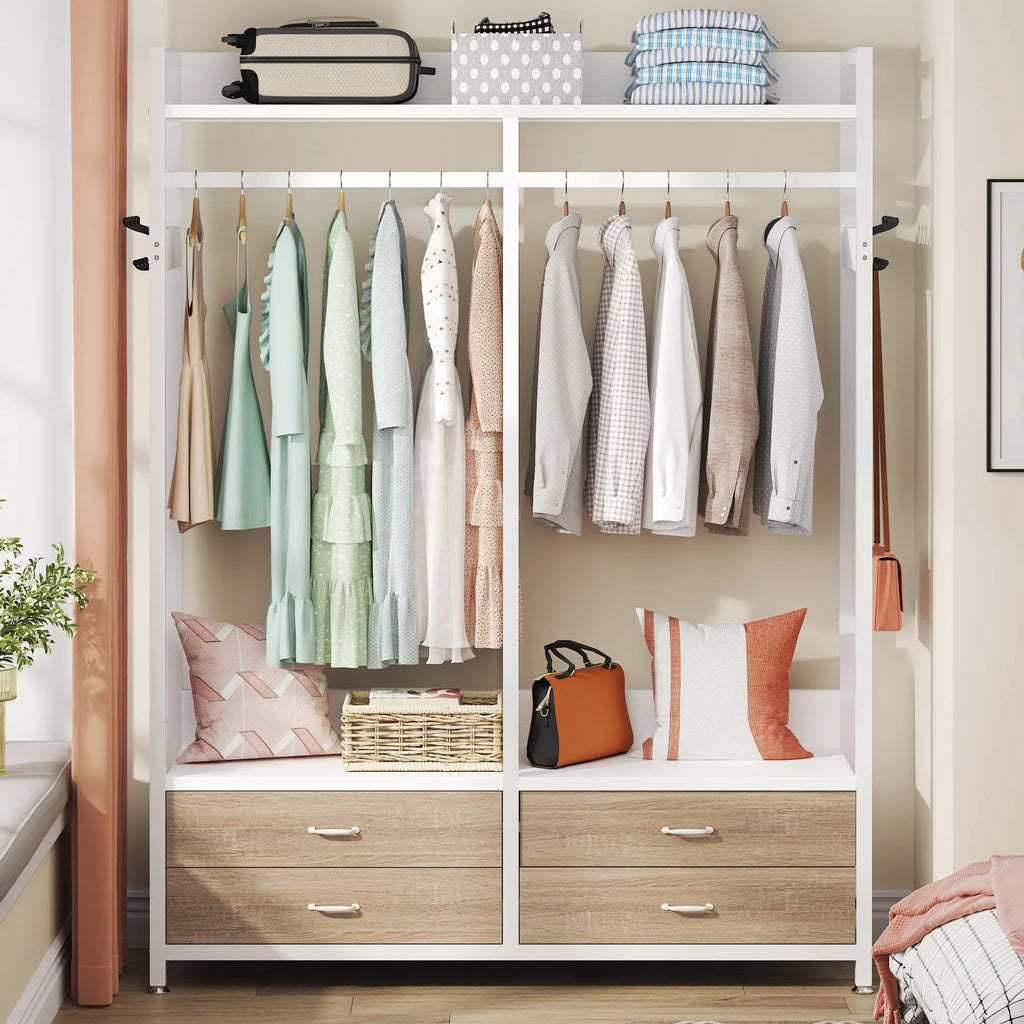 Amari Open Wardrobe with Drawers