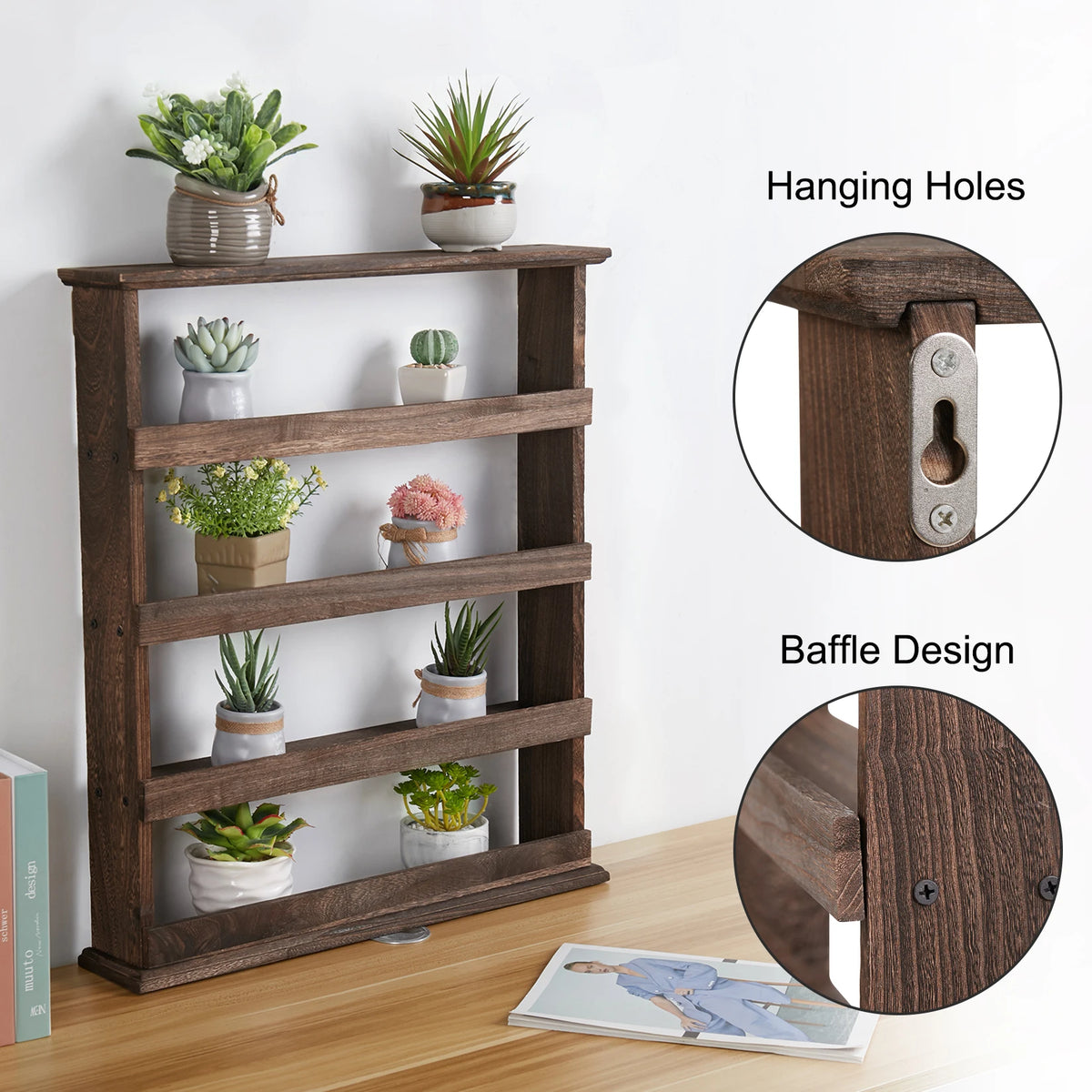 Winsford 4-Tier Wood Spice Rack