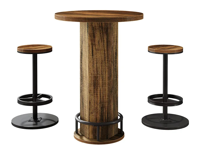 Rowan Round Bar Table Set with Stools