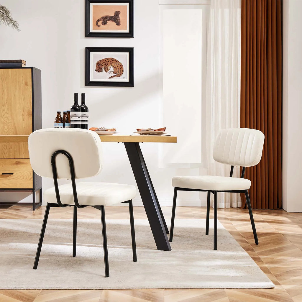 Marston Channel-Tufted Dining Chairs, Set of 2