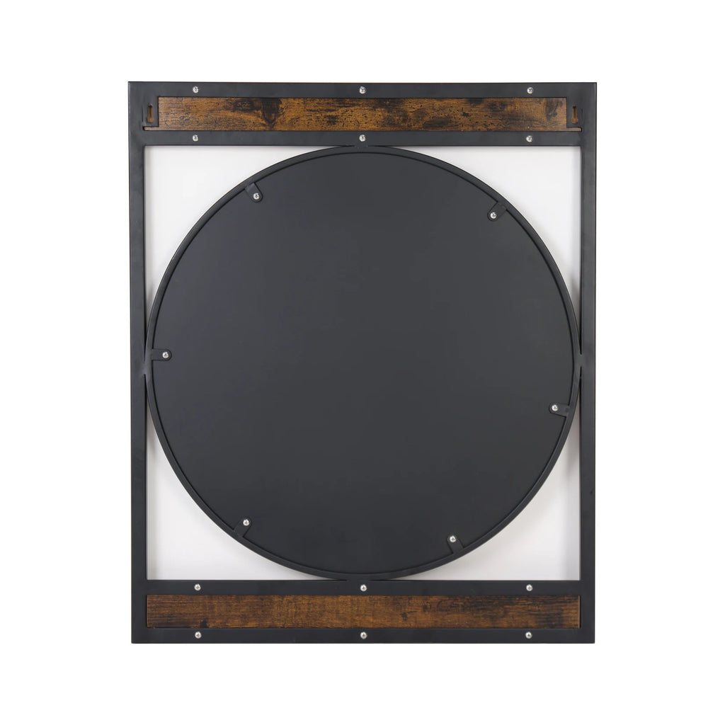 Double Frame Round Wall Mirror