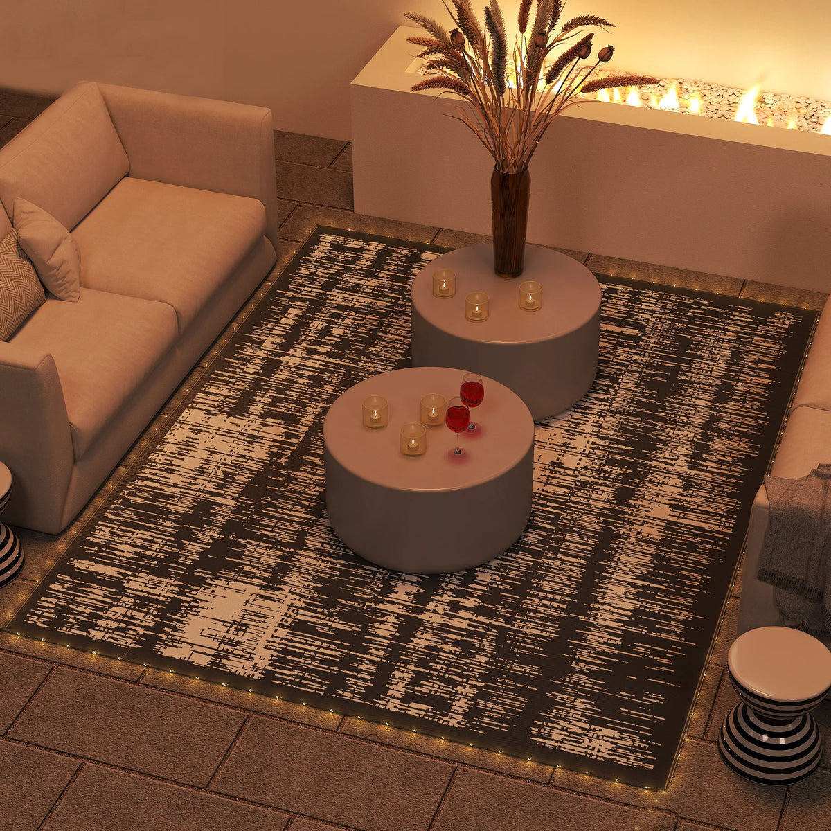 Luminweave LED Outdoor Rug - Charcoal