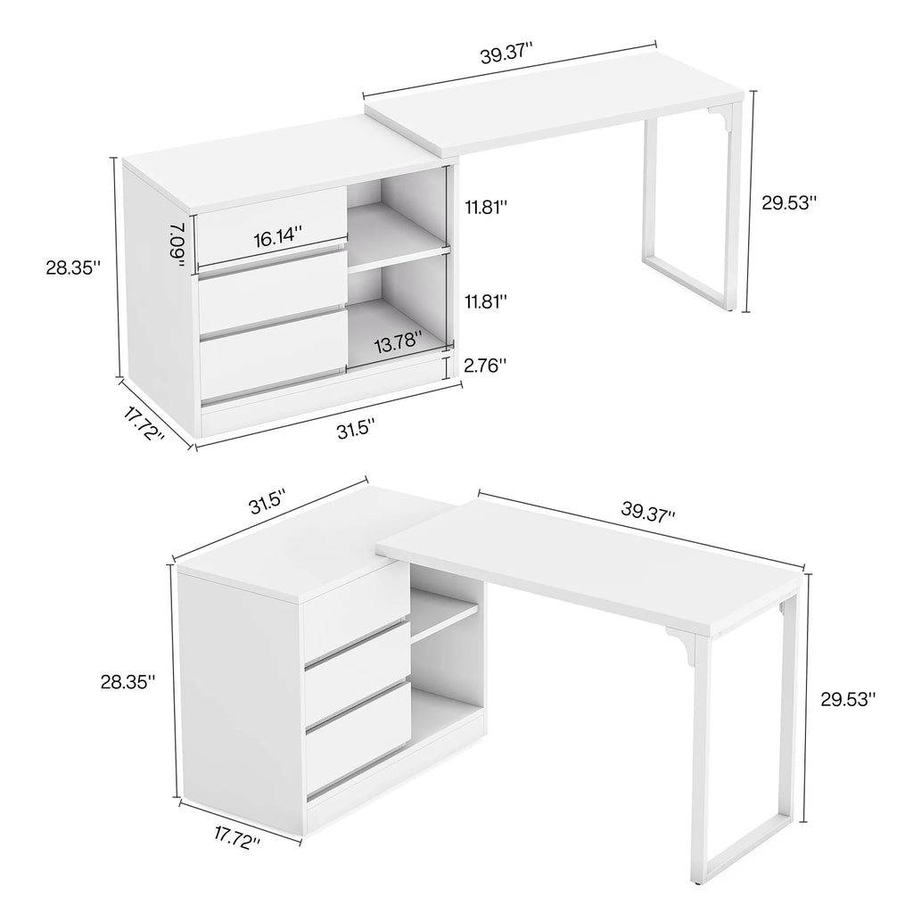Lyriccrest Reversible L-Shaped Computer Desk