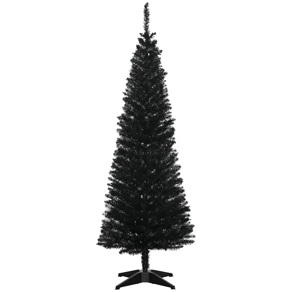 Noirspire black pencil Christmas tree on a four-foot base