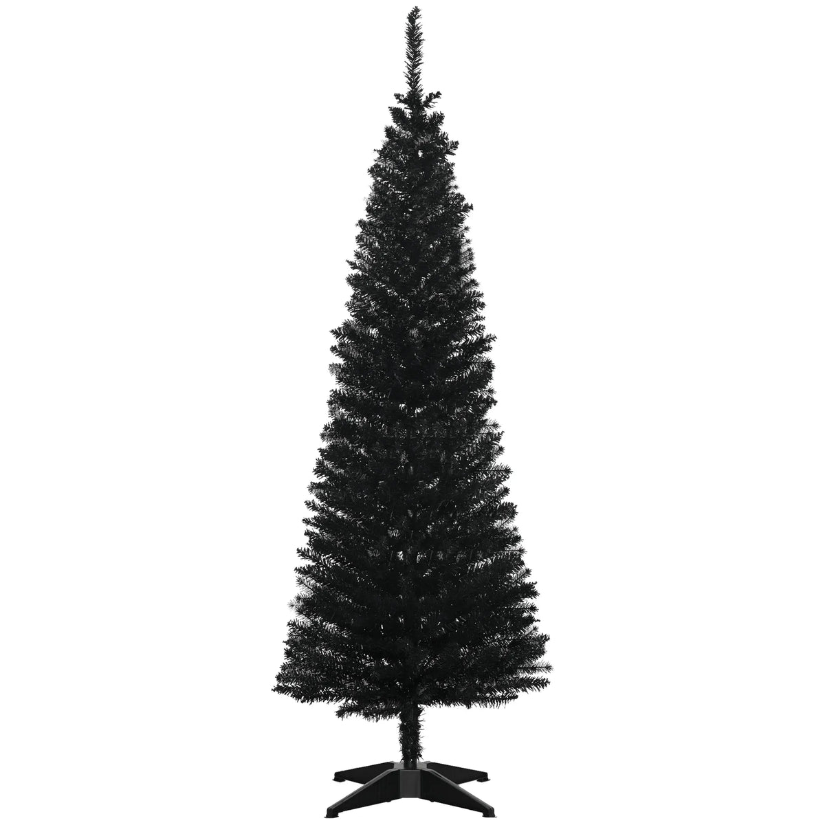 Noirspire black pencil Christmas tree on a four-foot base