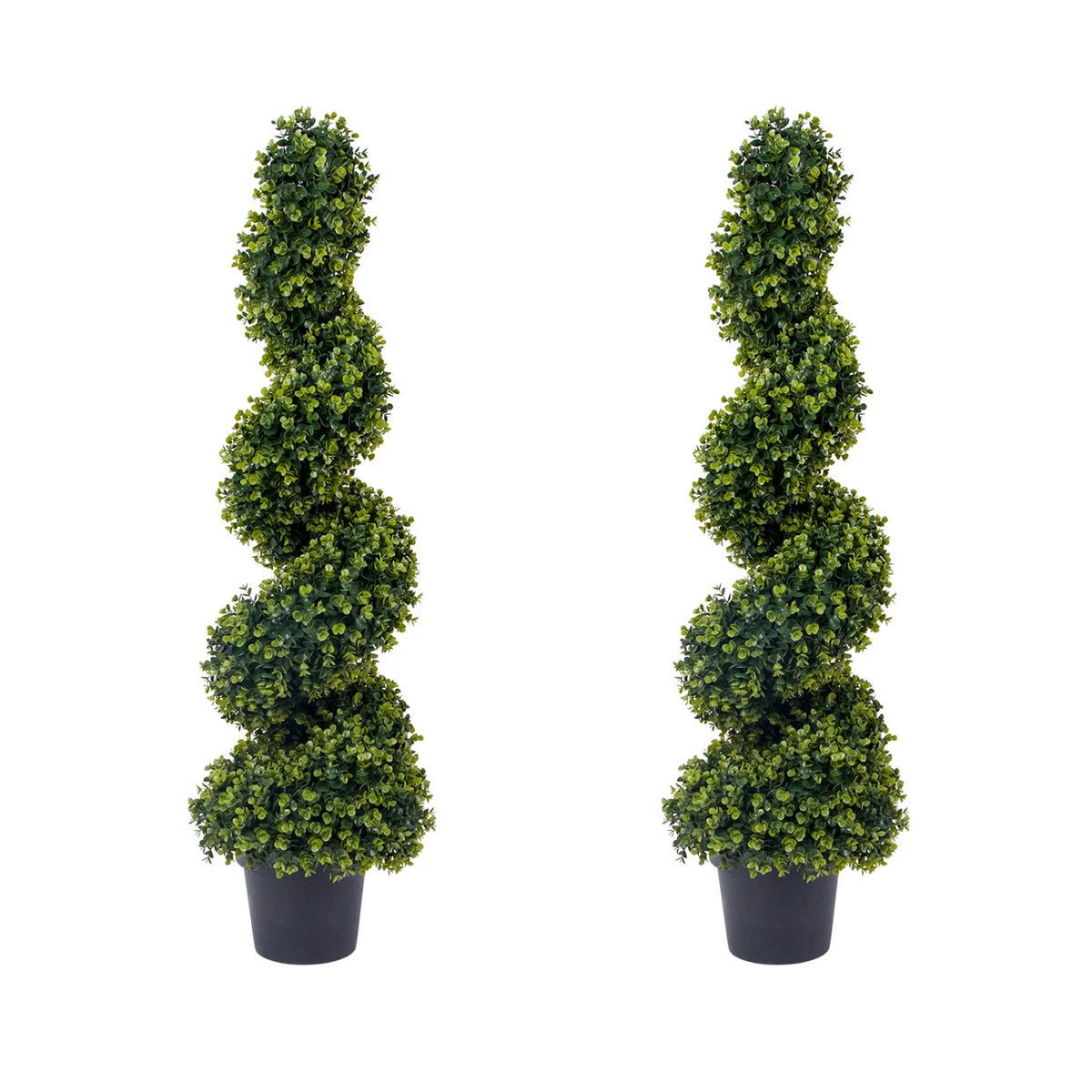 Sonnetbloom 4-Foot Artificial Spiral Topiary Set of 2