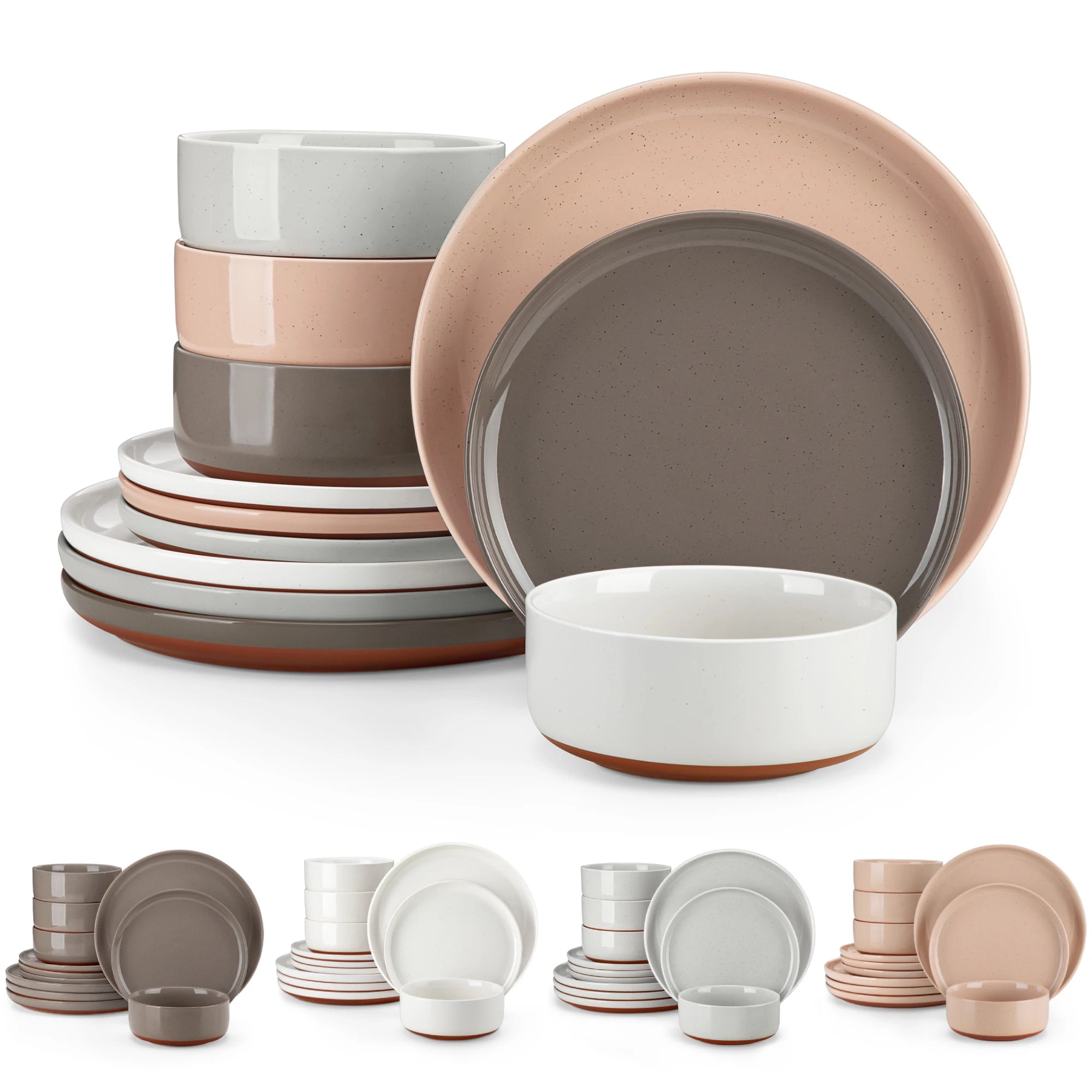 MALACASA TARA Stoneware Dinnerware Set