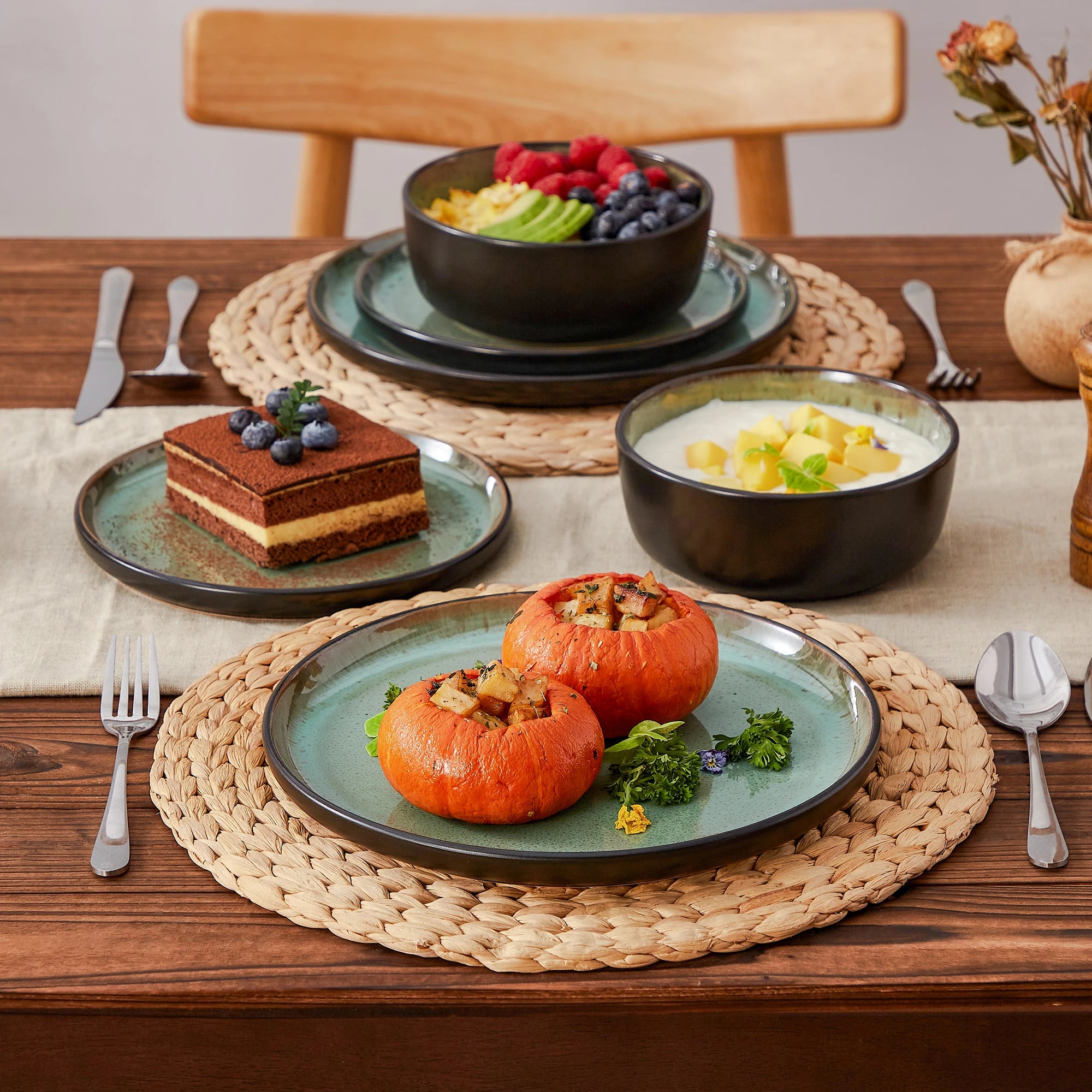 VANCASSO Amber Stoneware Dinnerware Set