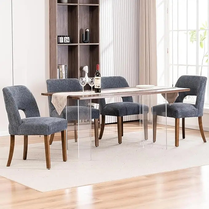 Haven Wingback Upholstered Dining Chairs – Set of 4