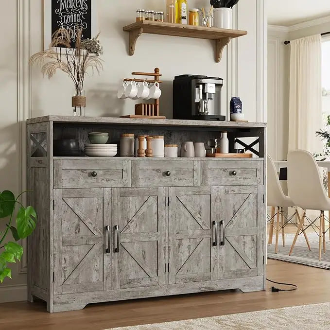 Farmhouse Buffet Sideboard Cabinet