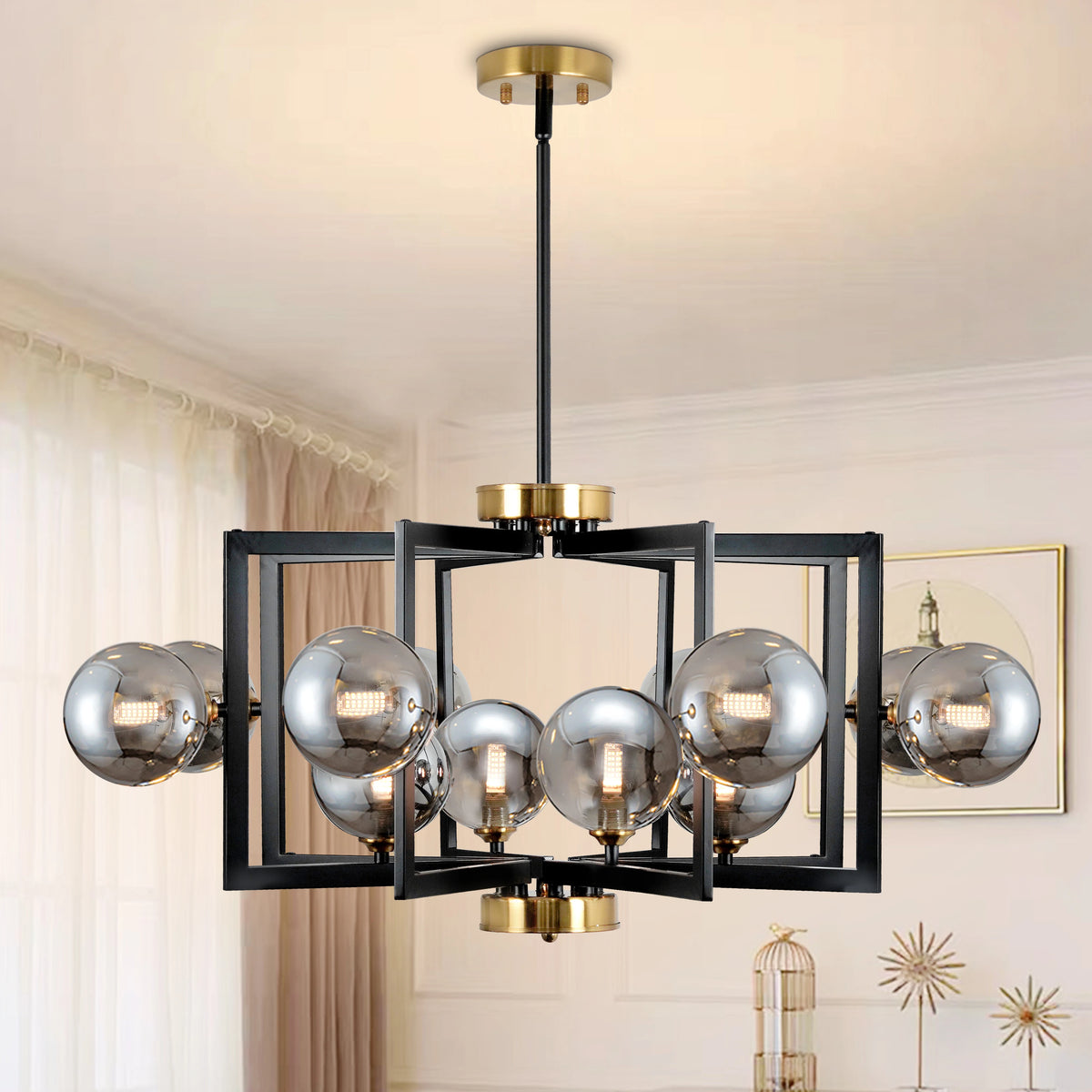 Orvella Glass Bubble Chandelier