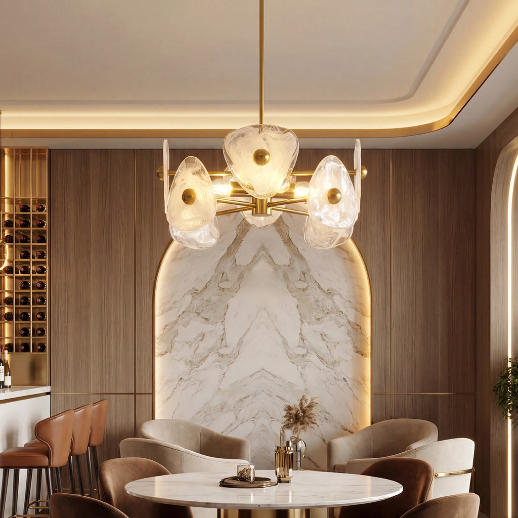 Bellrose 4-Light Glass Chandelier