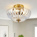 Westleigh Clear Glass Ceiling Light, Gold