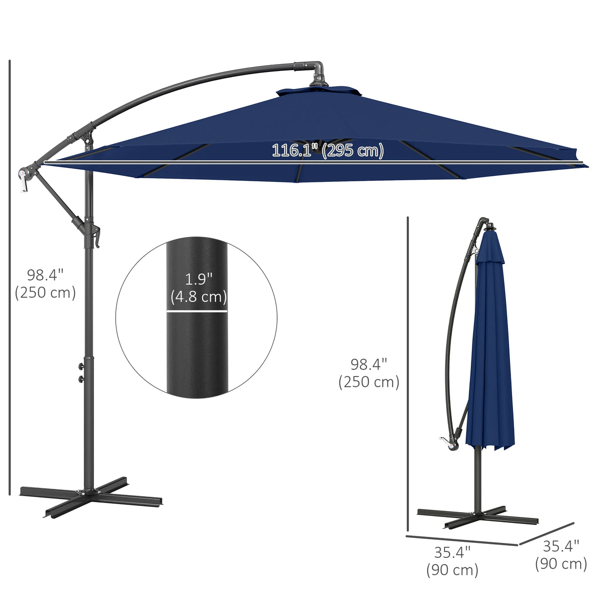 Bramshaw Cantilever Patio Umbrella