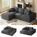 Dark Gray Linvere sectional with chaise on the left when facing the sofa