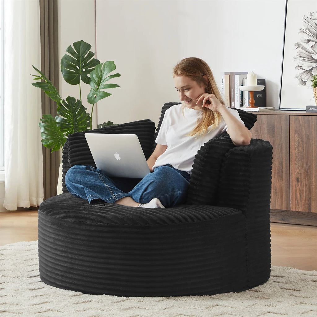 Sarrowby Round Corduroy Lounge Chair
