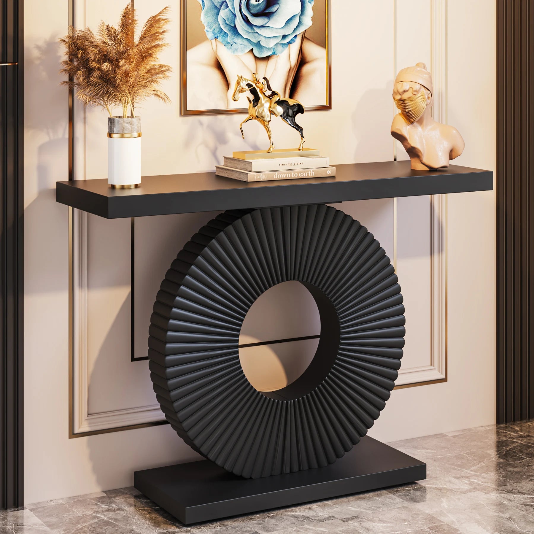 Solenne Sculptural Console Table