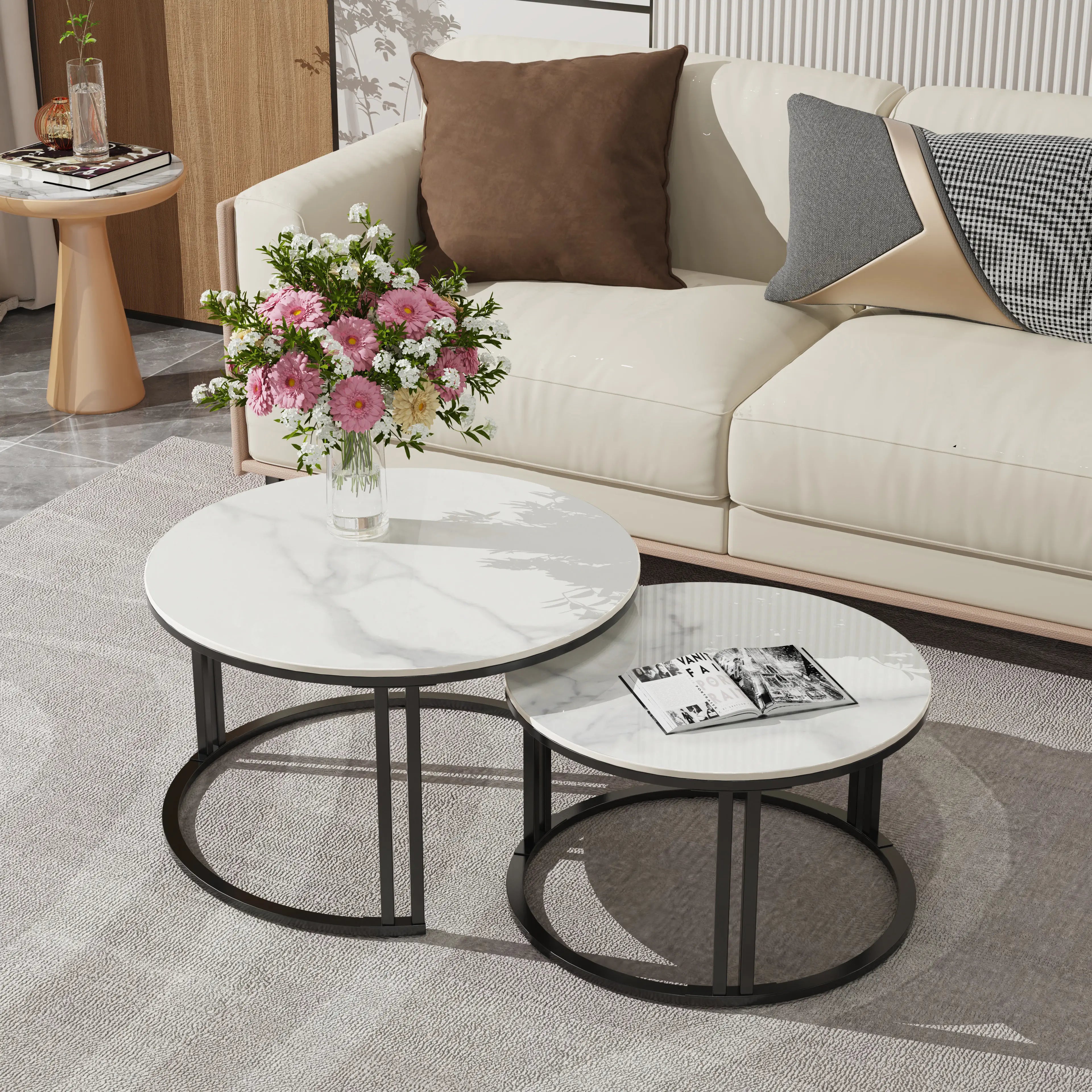 Circle Nesting Coffee Table Set