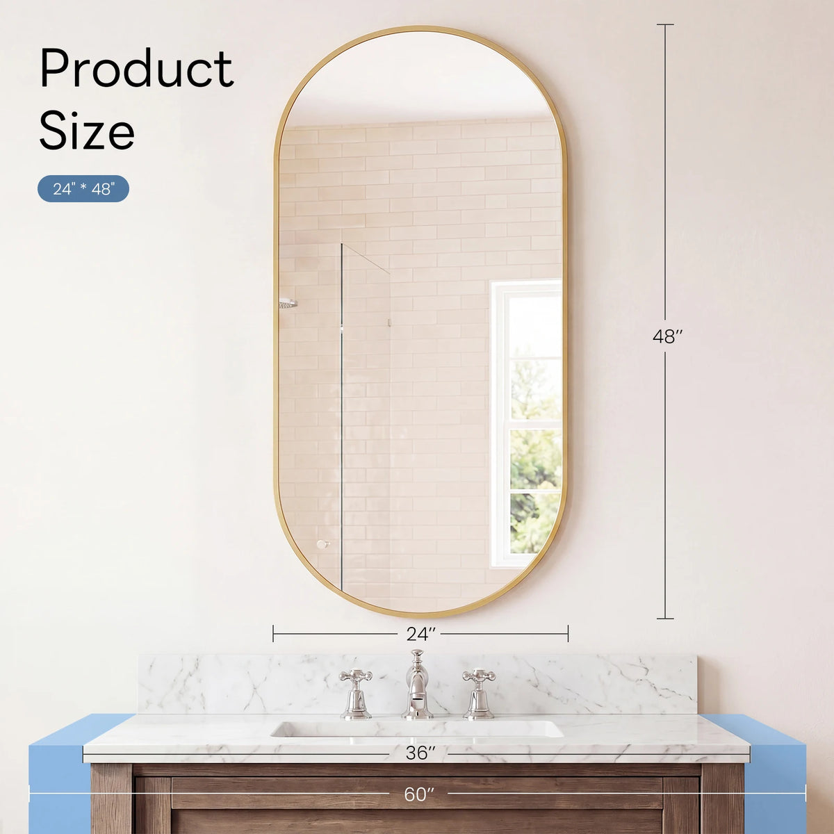 Reedveil Oval Wall Mirror