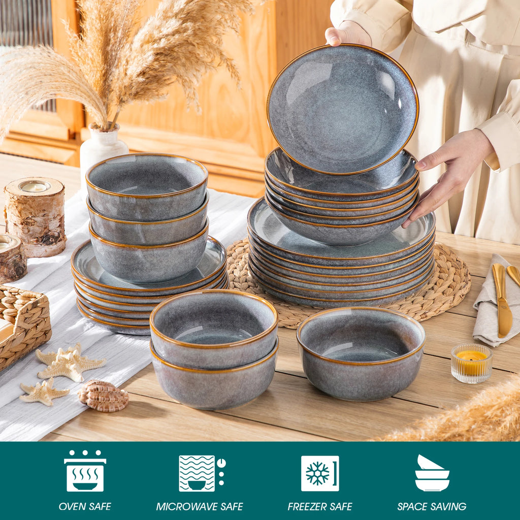 Vancasso PLAYA Series Reactive Glaze Stoneware Dinnerware Set