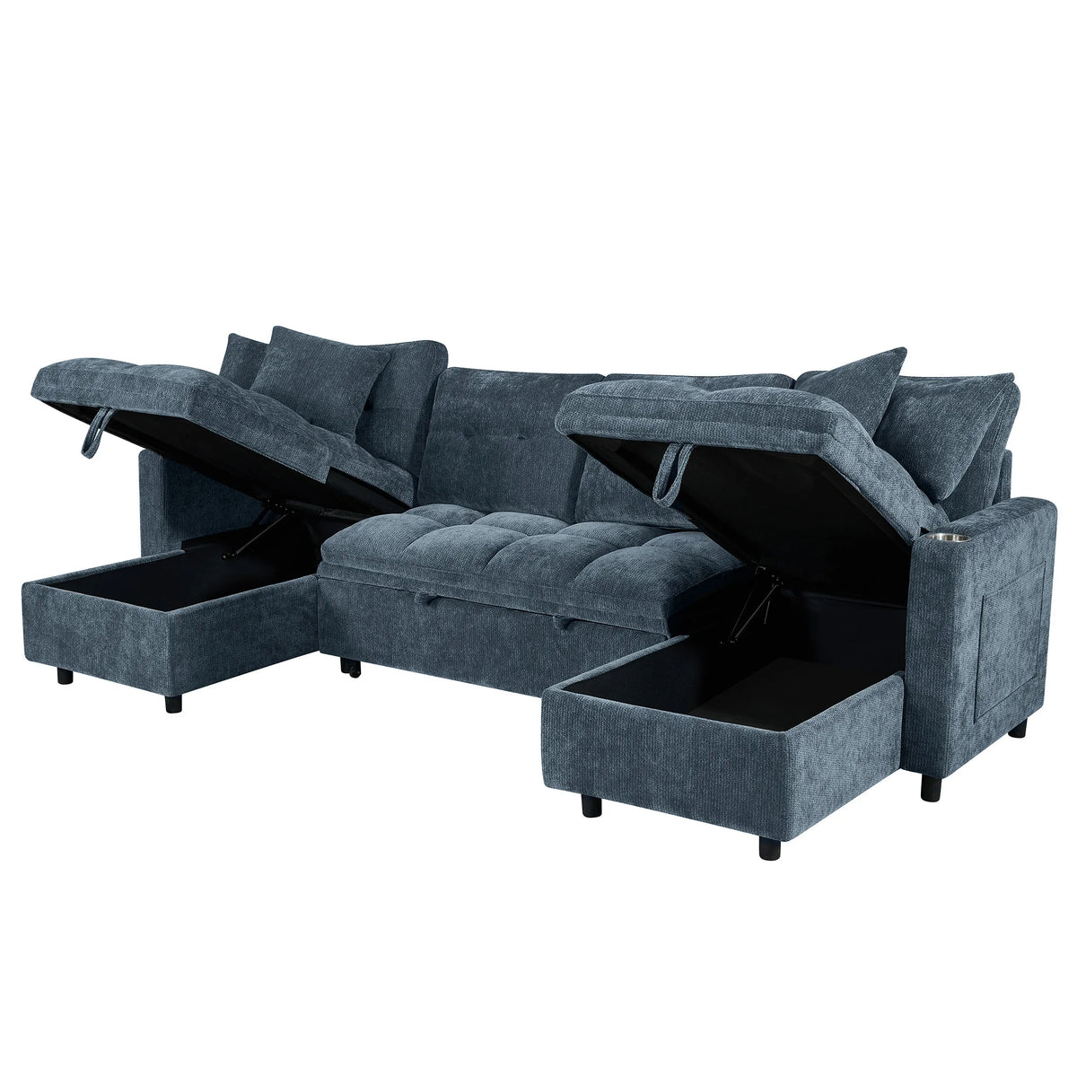 Aldermore U-Shaped Storage Sleeper Sectional