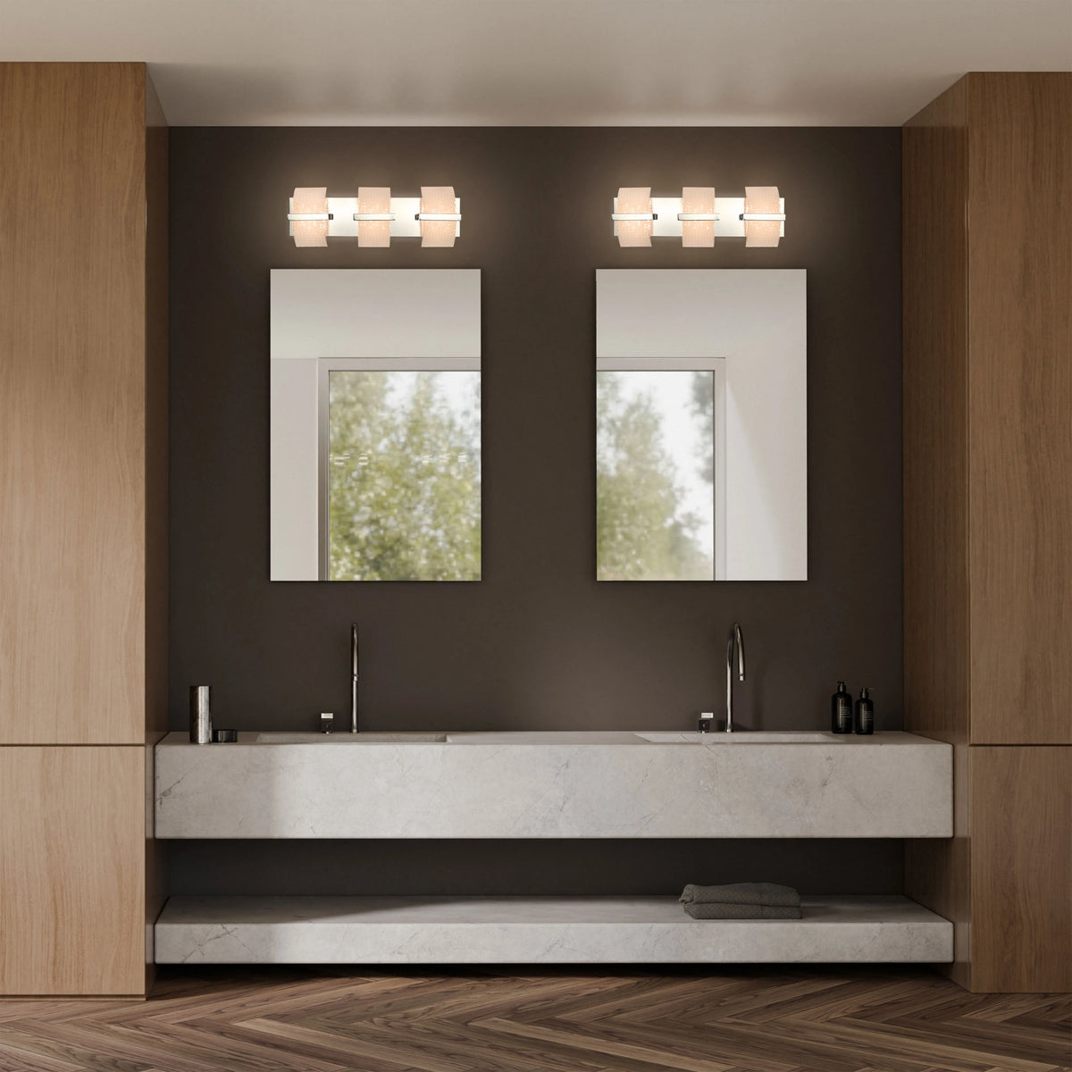 Lunaris Block LED Vanity Light – White