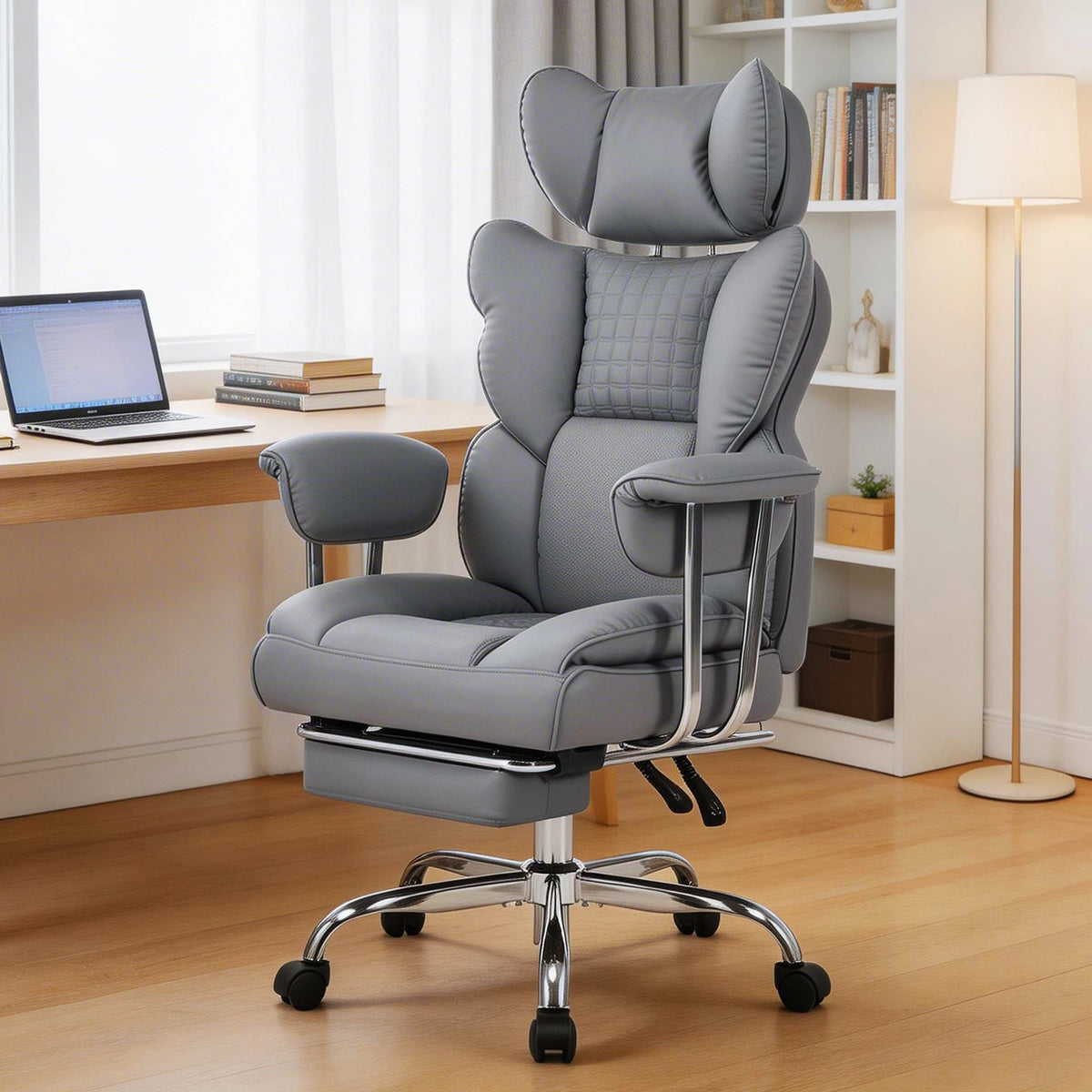 Reverierise Reclining PU Leather Office Chair
