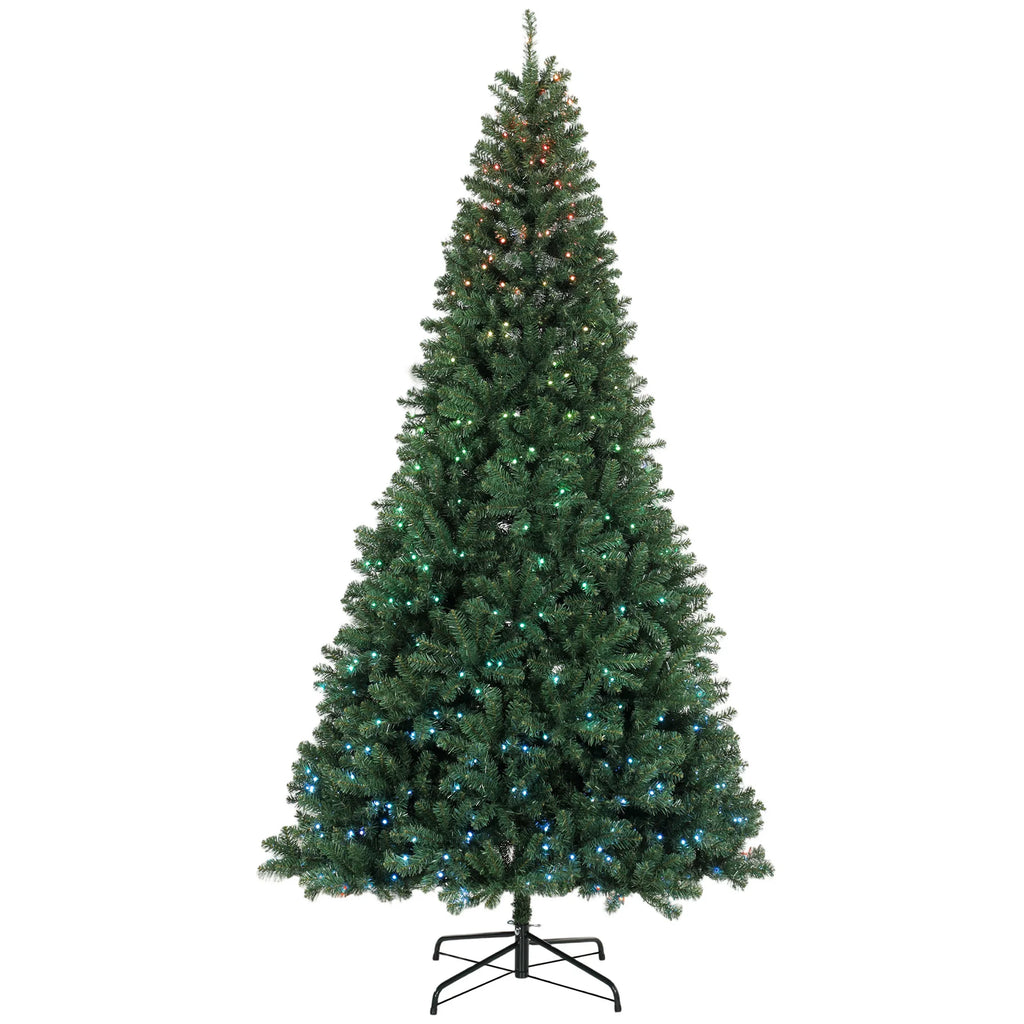 Prismgrand full green RGB Christmas tree with synchronized color-changing LED lights