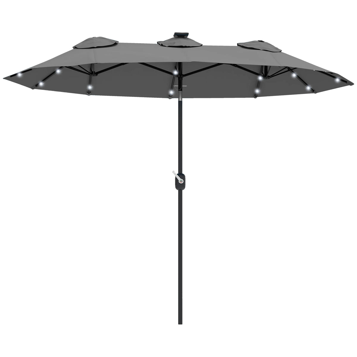 Ashcombe Solar Double Patio Umbrella