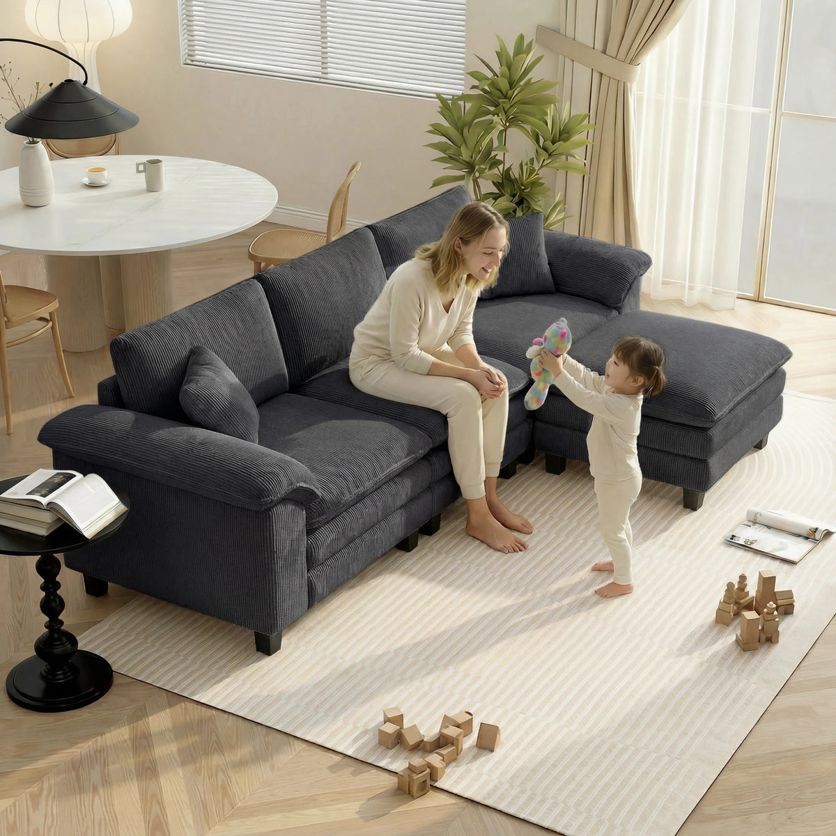Cloudmere Modular Sectional with Ottoman