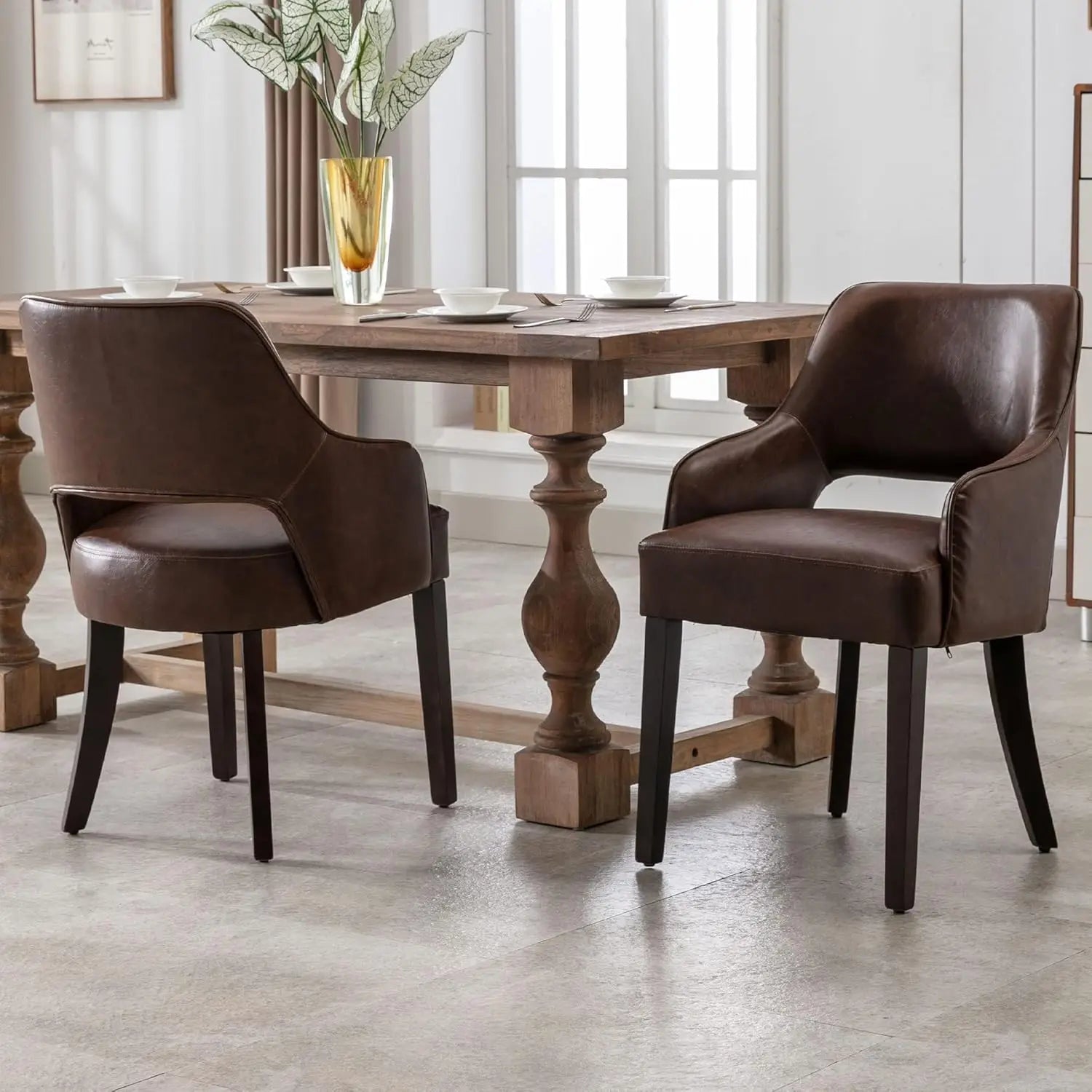 Haven Upholstered Arm Dining Chairs, Set of 2