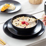 Load image into Gallery viewer, VANCASSO MODA Black Dinnerware – 16/32/48 Pieces
