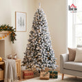 Northpine Pre-Lit Flocked Christmas Tree – 7.5 ft