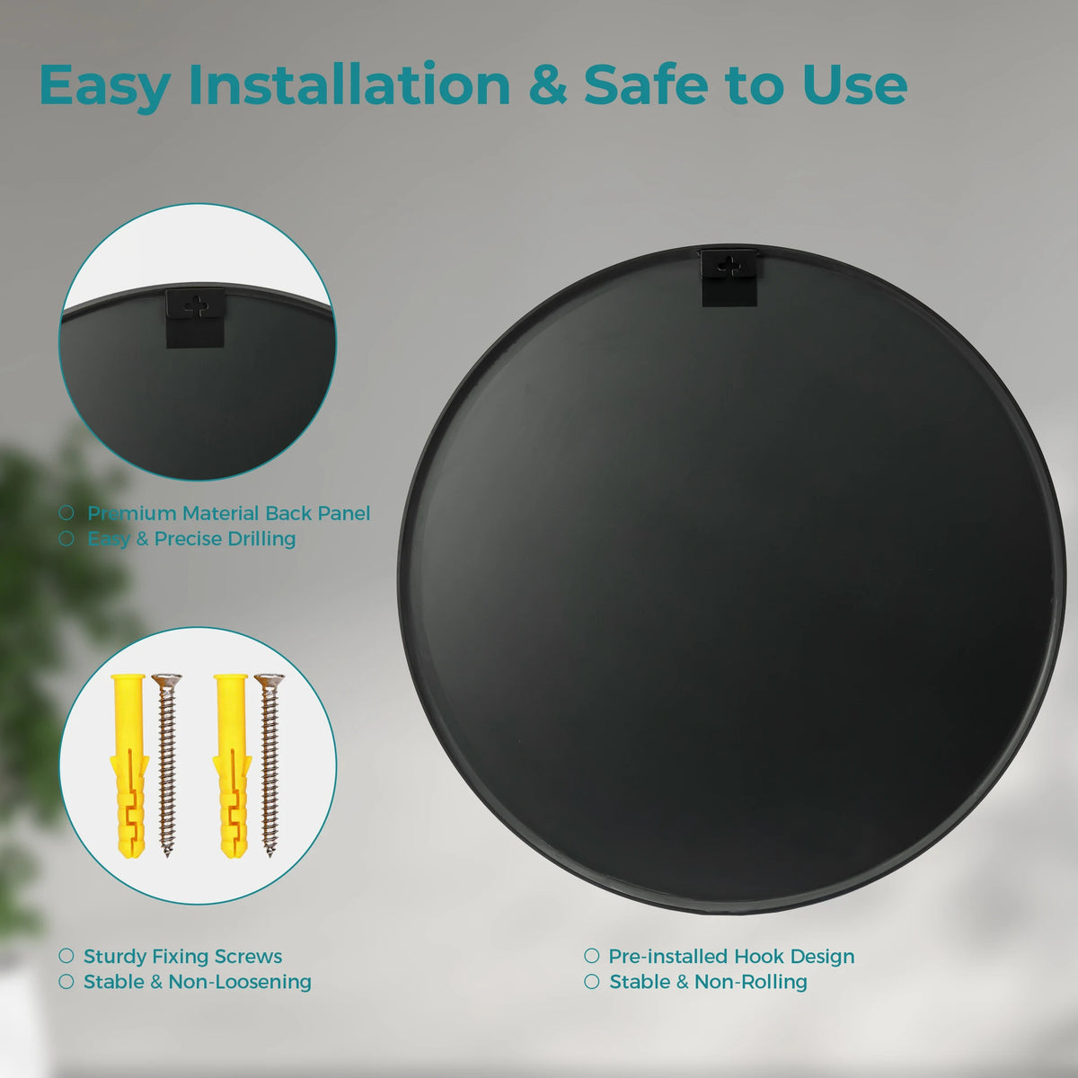 Petallark Round Wall Mirror