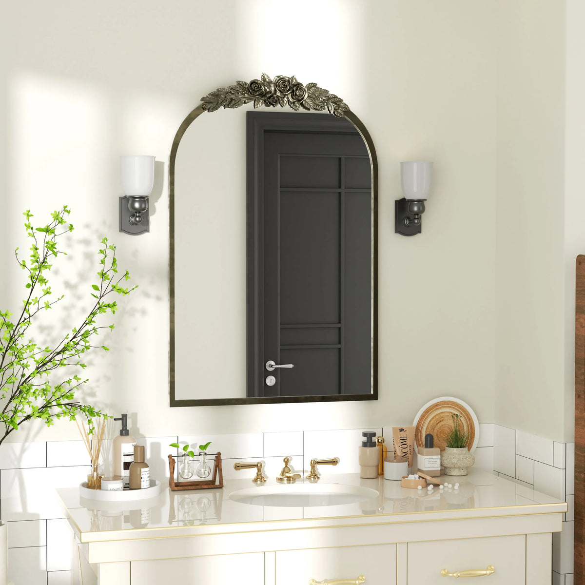 Novaloom Baroque Arched Wall Mirror