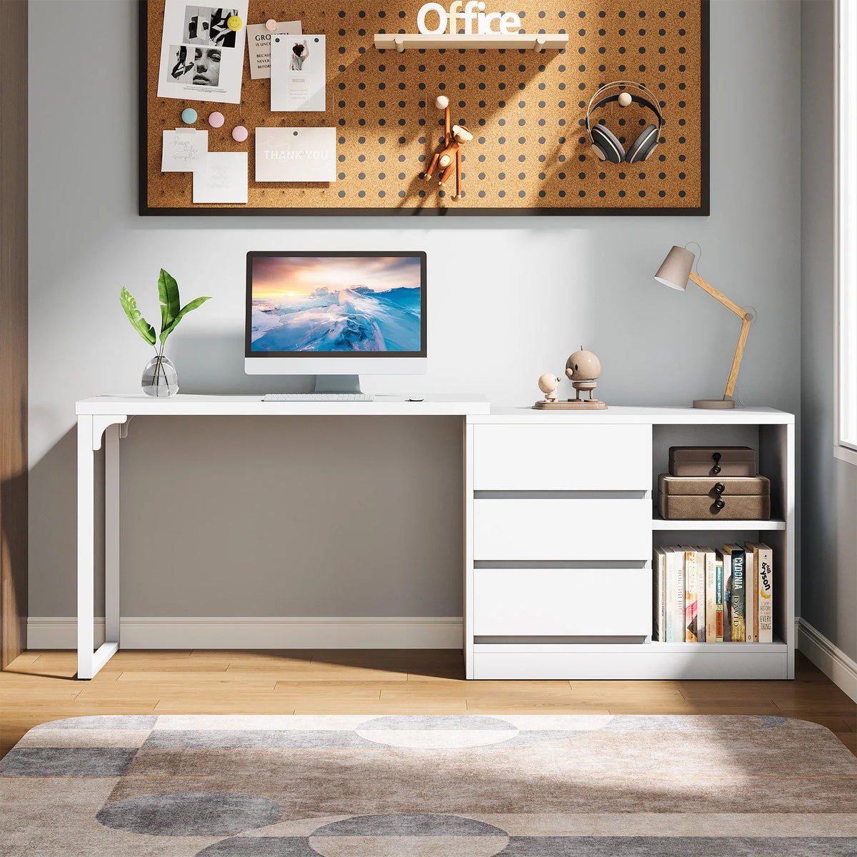 Lyriccrest Reversible L-Shaped Computer Desk